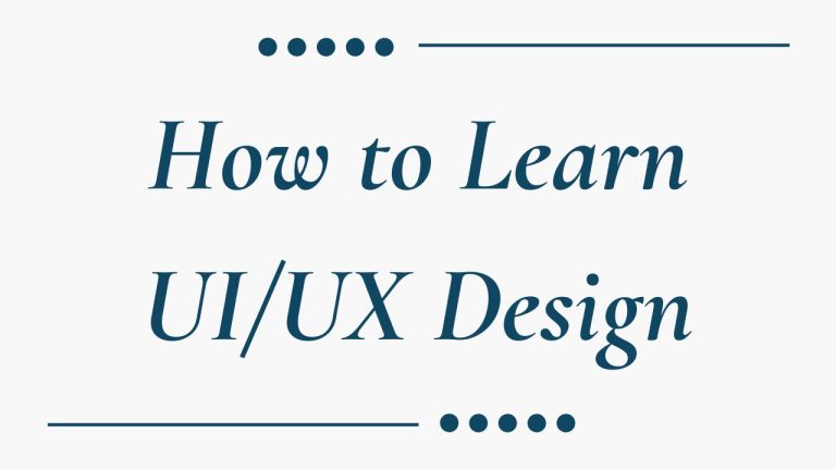 How to Learn UIUX Design